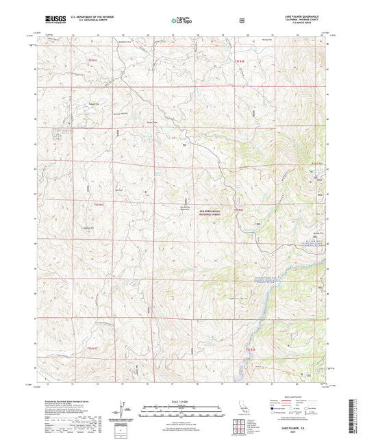 Lake Fulmor California US Topo Map Image