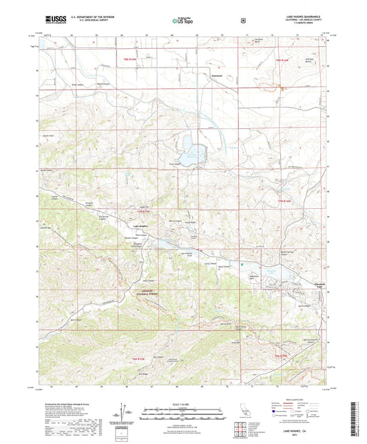 Lake Hughes California US Topo Map Image