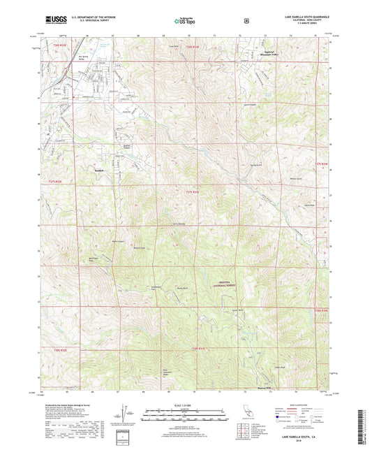 Lake Isabella South California US Topo Map Image