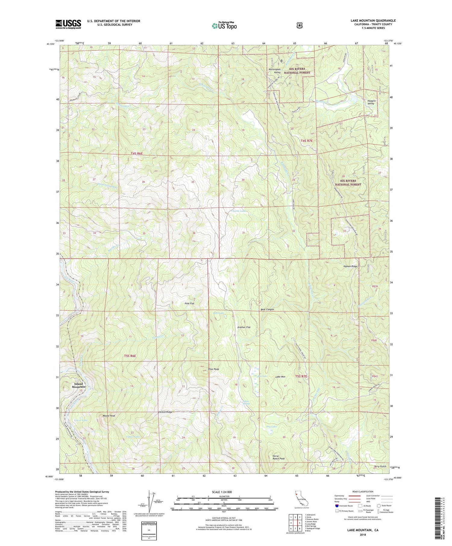 Lake Mountain California US Topo Map Image