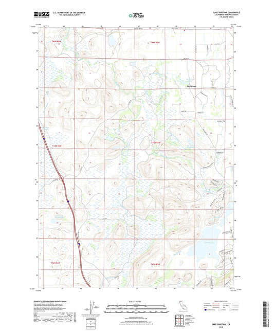 Lake Shastina California US Topo Map Image