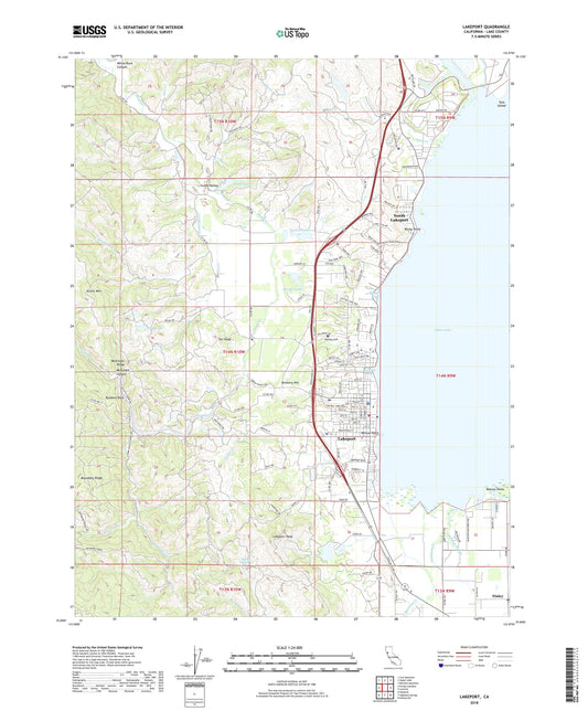 Lakeport California US Topo Map Image