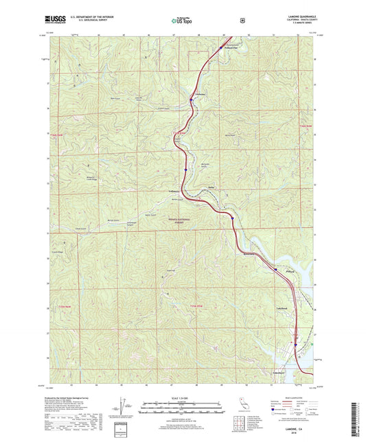 Lamoine California US Topo Map Image