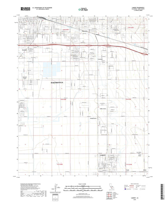 Lamont California US Topo Map Image