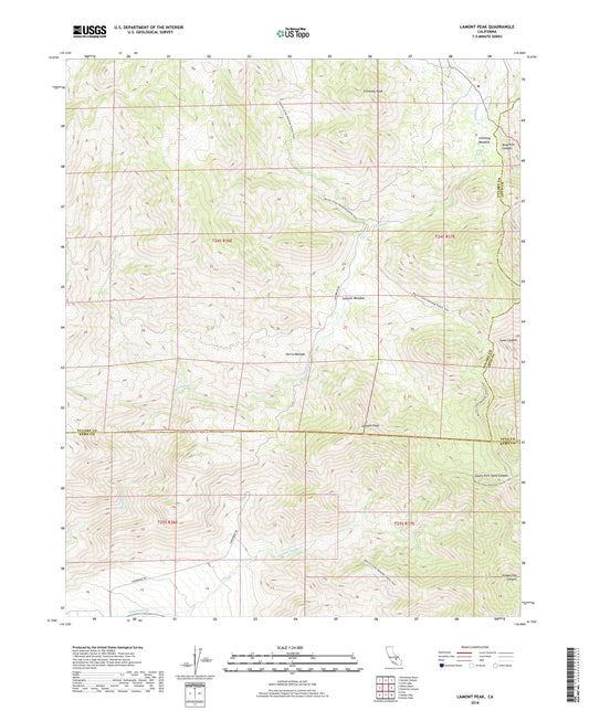 Lamont Peak California US Topo Map Image