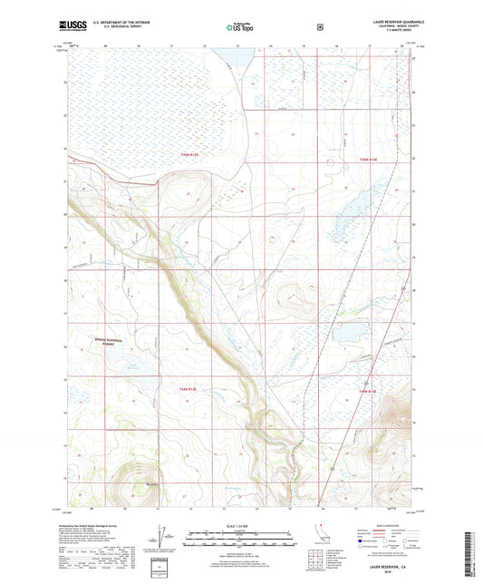 Lauer Reservoir California US Topo Map Image