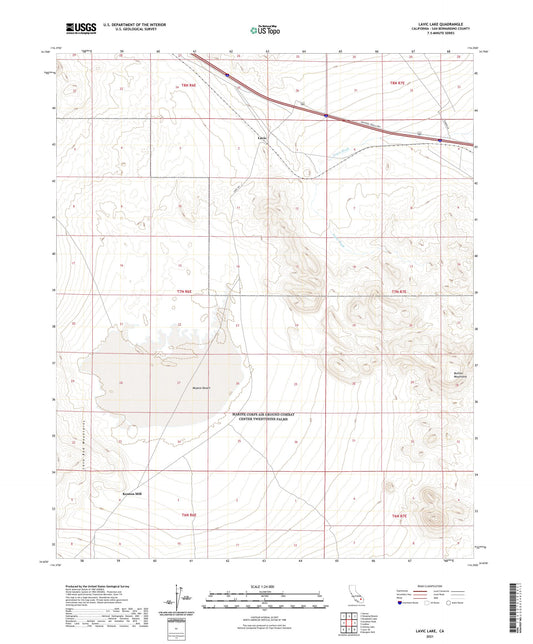 Lavic Lake California US Topo Map Image