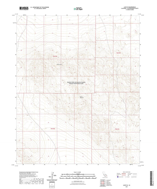 Lavic SE California US Topo Map Image