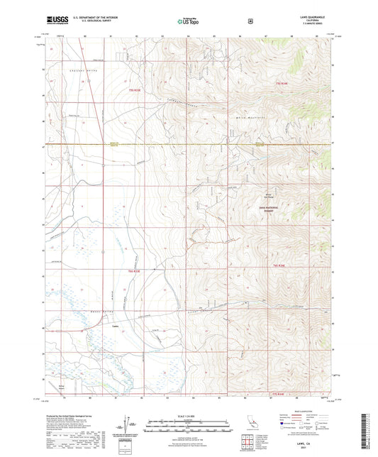 Laws California US Topo Map Image