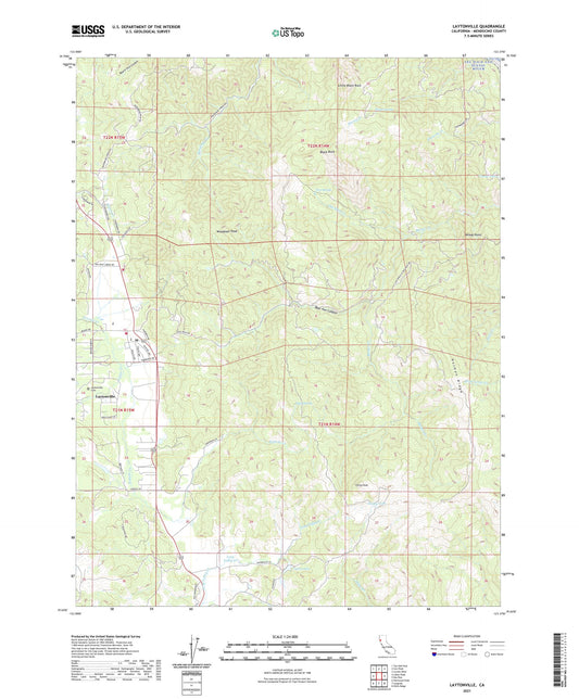 Laytonville California US Topo Map Image