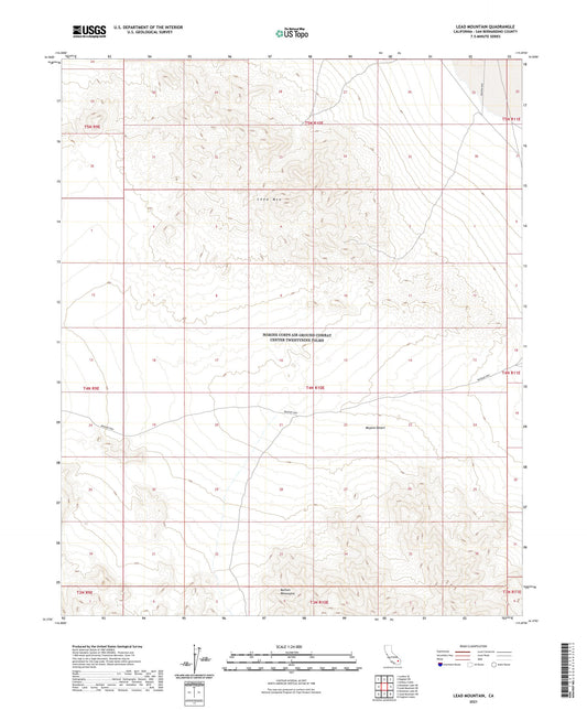 Lead Mountain California US Topo Map Image