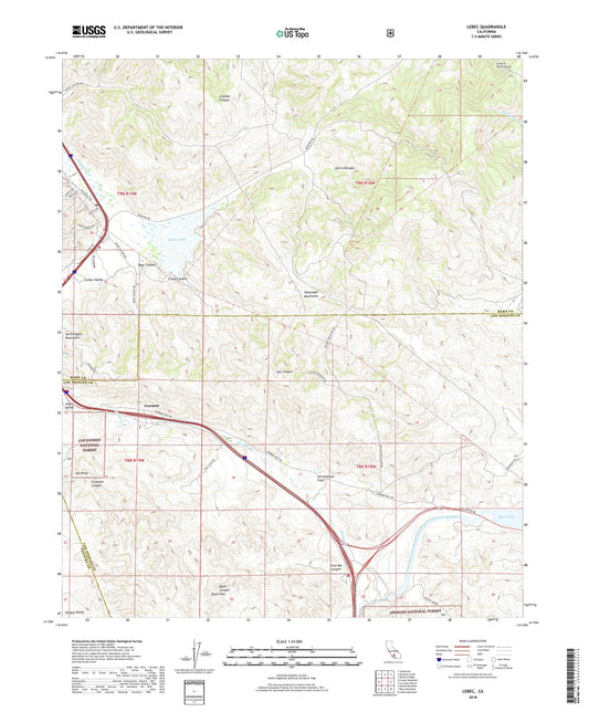 Lebec California US Topo Map Image
