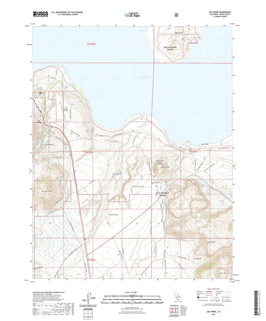 Lee Vining California US Topo Map Image