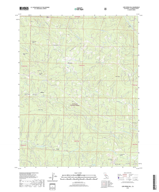 Leek Spring Hill California US Topo Map Image