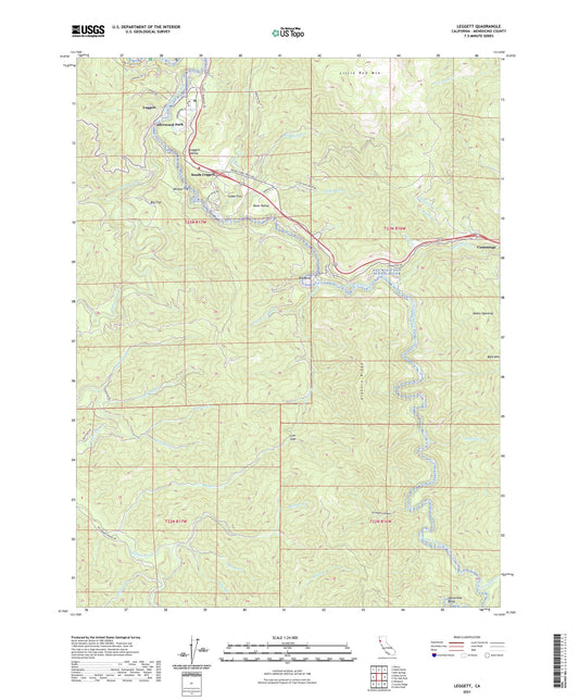 Leggett California US Topo Map Image