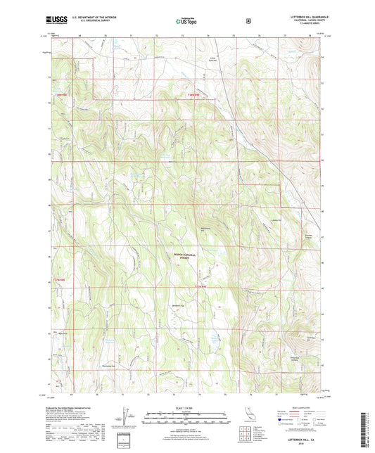 Letterbox Hill California US Topo Map Image