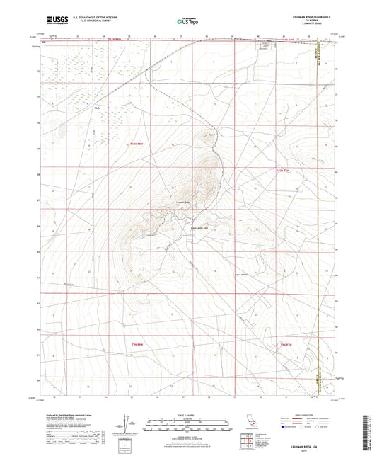 Leuhman Ridge California US Topo Map Image