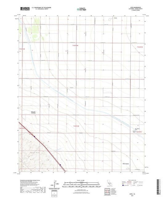 Levis California US Topo Map Image