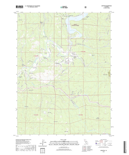 Lewiston California US Topo Map Image