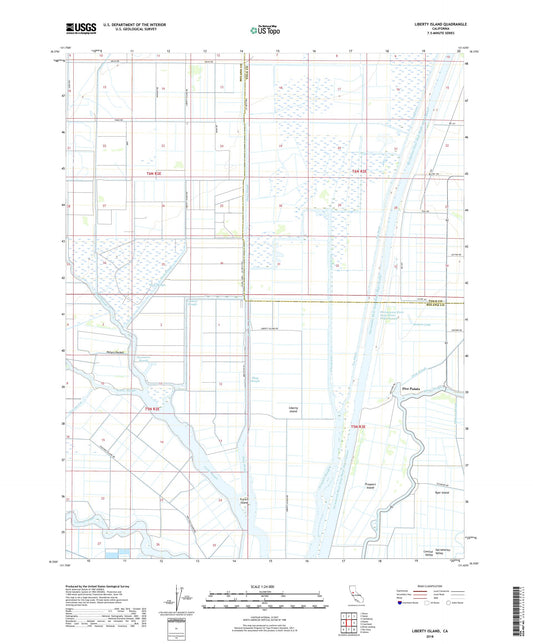 Liberty Island California US Topo Map Image