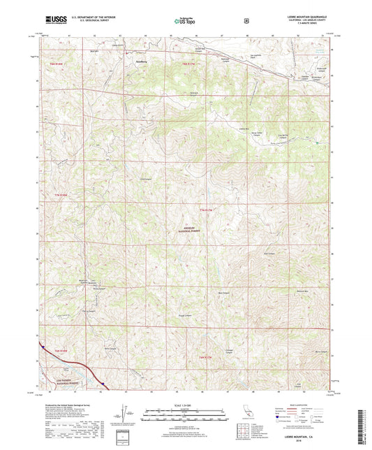 Liebre Mountain California US Topo Map Image