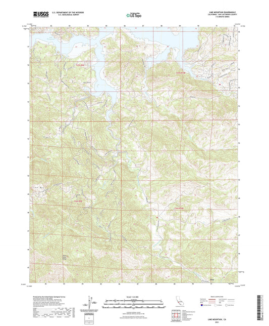 Lime Mountain California US Topo Map Image