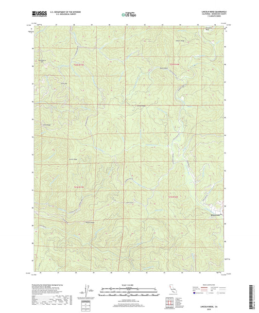 Lincoln Ridge California US Topo Map Image