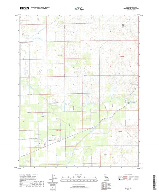 Linden California US Topo Map Image