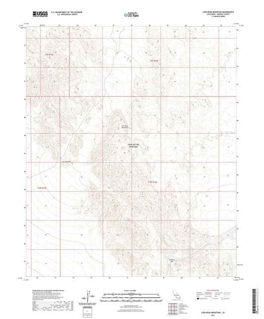 Lion Head Mountain California US Topo Map Image