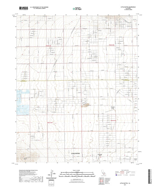 Little Buttes California US Topo Map Image