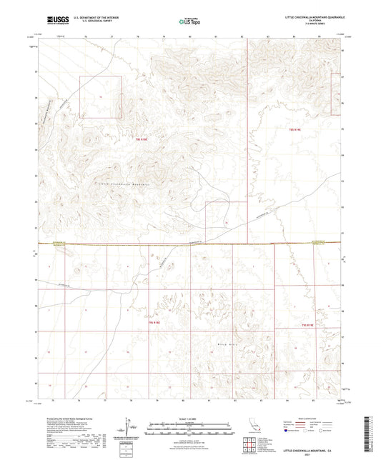 Little Chuckwalla Mountains California US Topo Map Image
