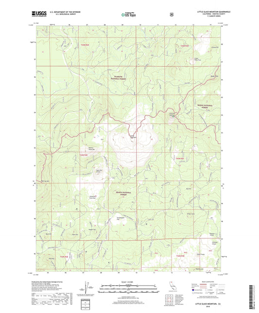 Little Glass Mountain California US Topo Map Image