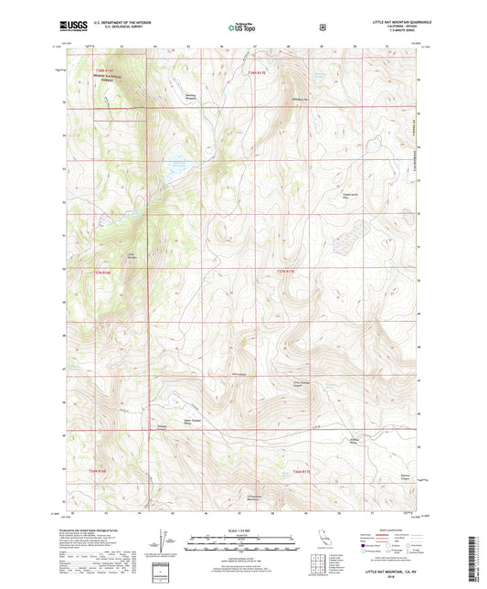 Little Hat Mountain California US Topo Map Image