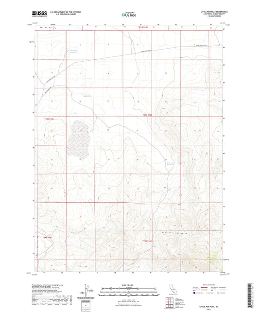 Little Mud Flat California US Topo Map Image