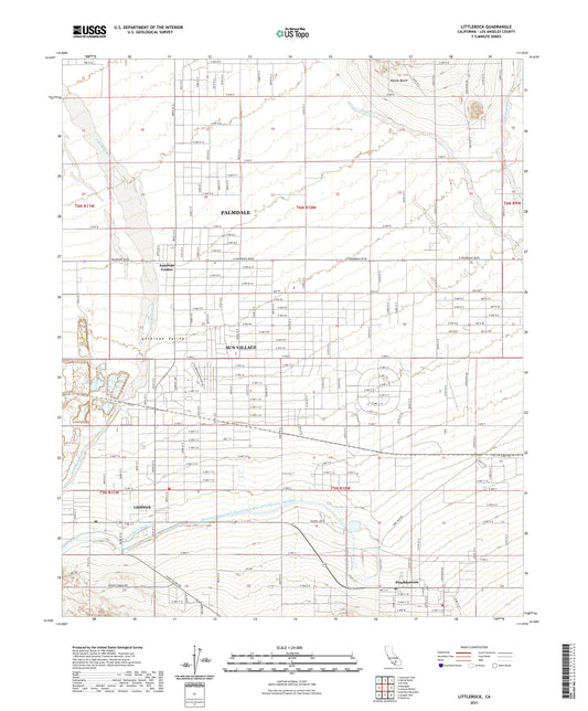 Littlerock California US Topo Map Image