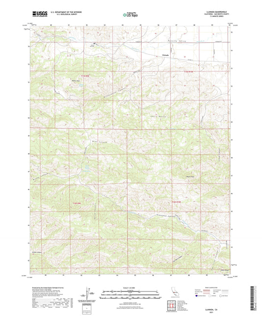 Llanada California US Topo Map Image