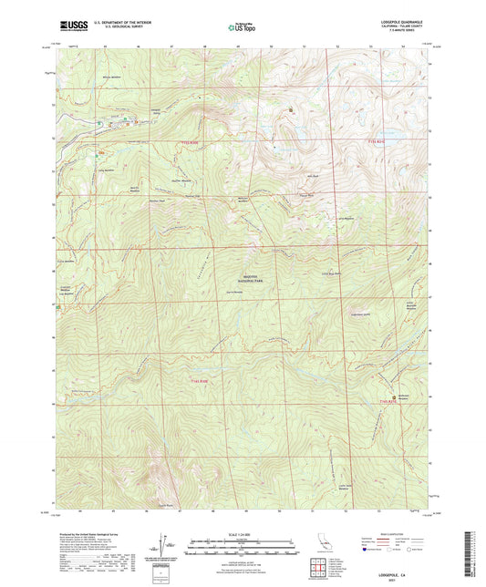 Lodgepole California US Topo Map Image
