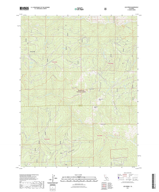 Log Spring California US Topo Map Image