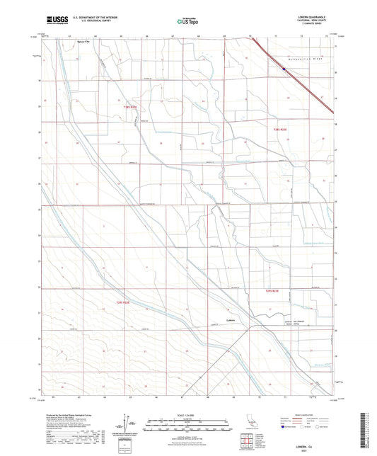 Lokern California US Topo Map Image