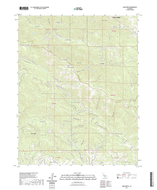 Loma Prieta California US Topo Map Image