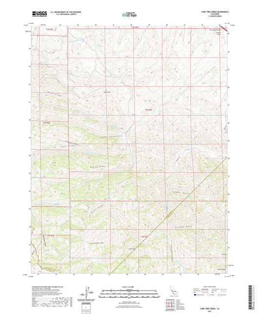 Lone Tree Creek California US Topo Map Image