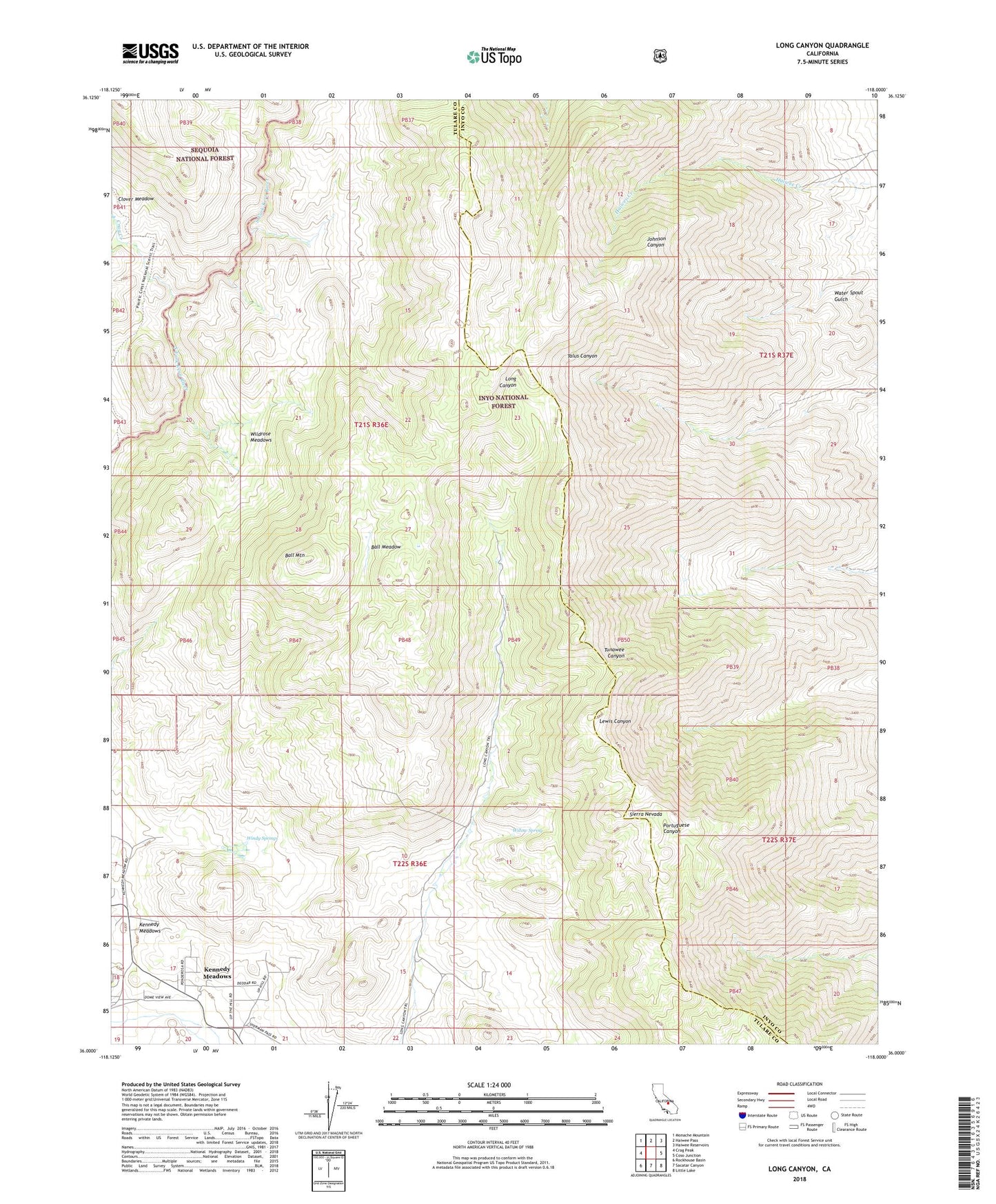 Long Canyon California US Topo Map Image