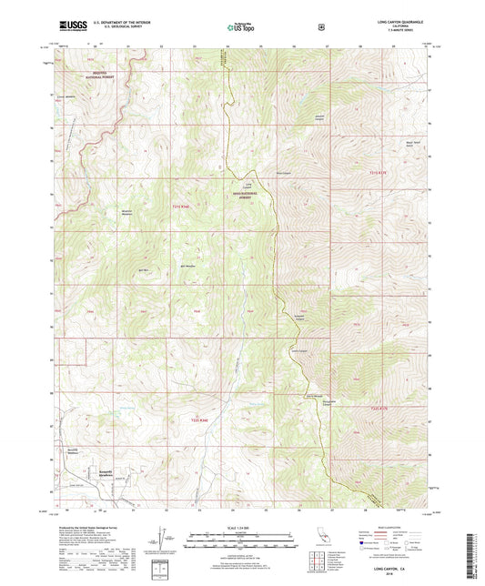 Long Canyon California US Topo Map Image