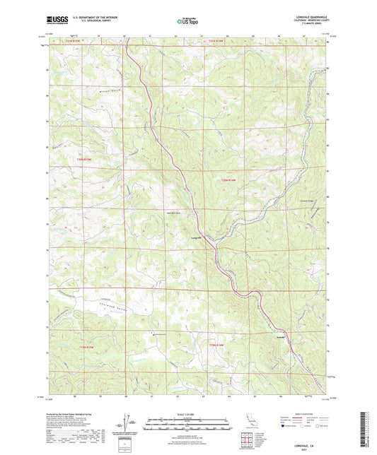 Longvale California US Topo Map Image