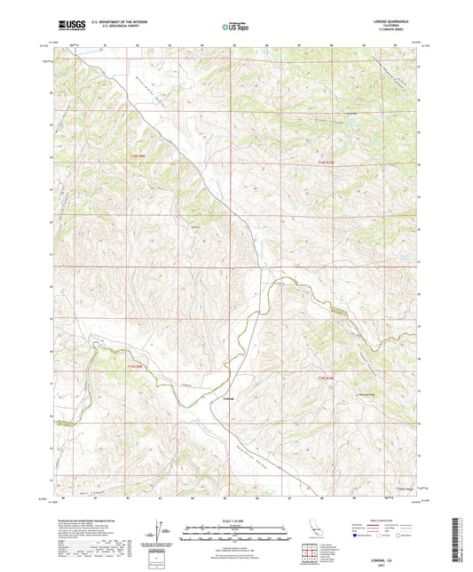 Lonoak California US Topo Map Image