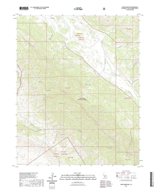 Lopez Mountain California US Topo Map Image