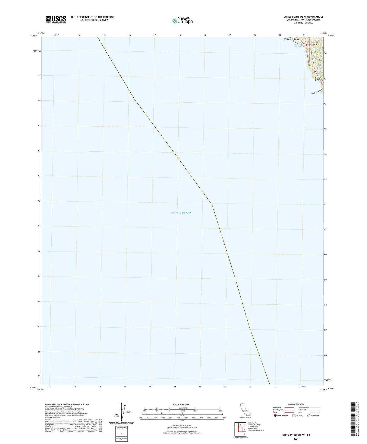 Lopez Point OE W California US Topo Map Image