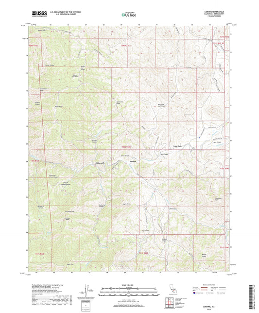 Loraine California US Topo Map Image