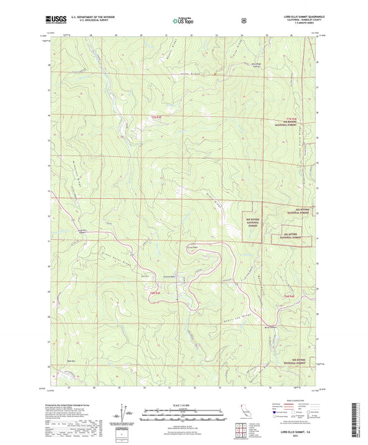 Lord-Ellis Summit California US Topo Map Image