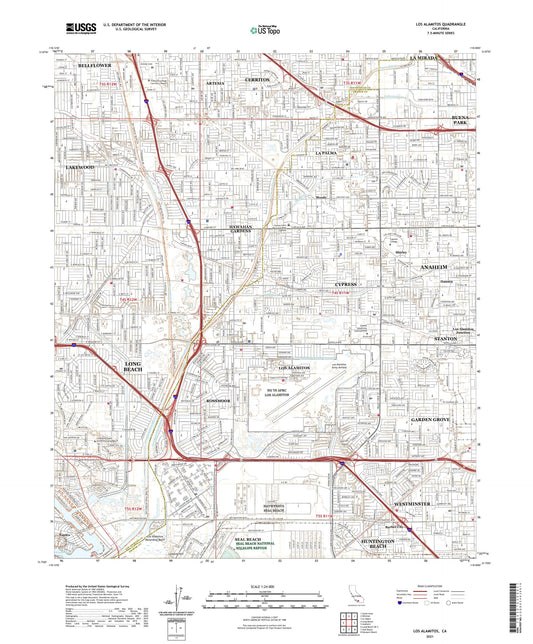 Los Alamitos California US Topo Map Image